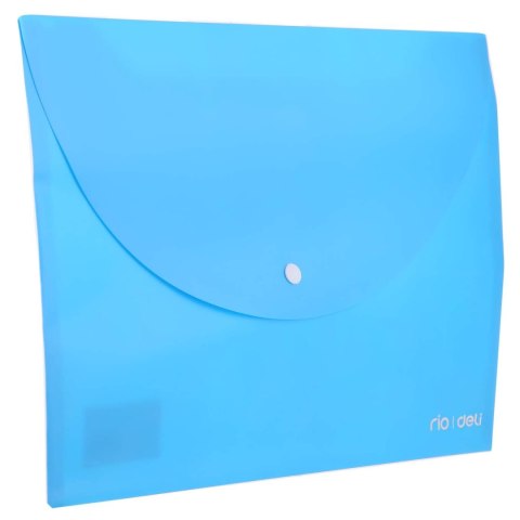 Teczka kopertowa na zatrzask A4 RIO niebieska 38131 BLUE DELI Teczka kopertowa na zatrzask A4 RIO niebieska 38131 BLUE DELI