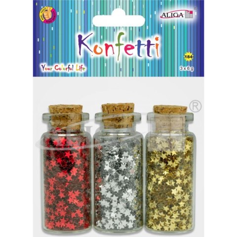 Konfetti w buteleczkach 3x6g MT-2786 ALIGA Konfetti w buteleczkach 3x6g MT-2786 ALIGA