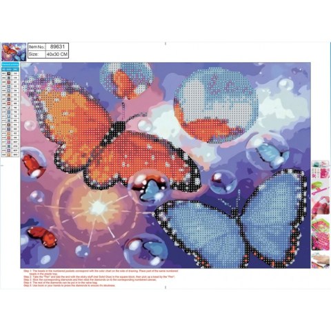 Mozaika diamentowa 5D BUTTERFLIES 30x40cm CENTRUM 0452-6303-91 Mozaika diamentowa 5D BUTTERFLIES 30x40cm CENTRUM 0452-6303-91