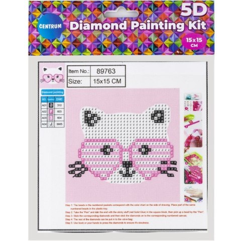 Mozaika diamentowa 5D KOT 15x15cm CENTRUM 0452-6305-80 Mozaika diamentowa 5D KOT 15x15cm CENTRUM 0452-6305-80
