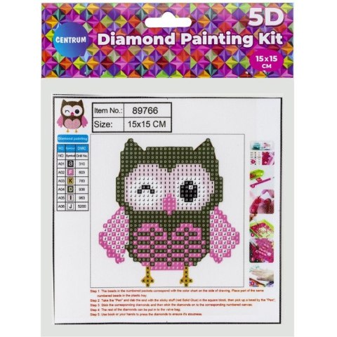 Mozaika diamentowa 5D SOWA 15x15cm CENTRUM 0452-6305-83 Mozaika diamentowa 5D SOWA 15x15cm CENTRUM 0452-6305-83