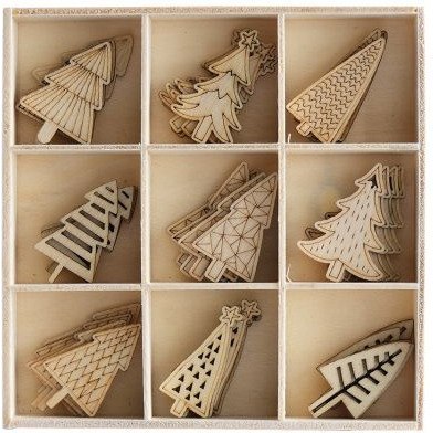 Ozdoby drewniane CHOINKI 45sztuk 253049 Galeria Papieru Ozdoby drewniane CHOINKI 45sztuk 253049 Galeria Papieru
