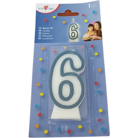 Świeczka jubileuszowa cyfra 6 0011142627 HERLITZ Świeczka jubileuszowa cyfra 6 0011142627 HERLITZ
