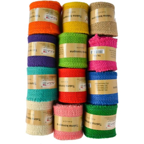Tasiemka konopna 6cm x 2m (12szt.) TK-1584 ALIGA Tasiemka konopna 6cm x 2m (12szt.) TK-1584 ALIGA