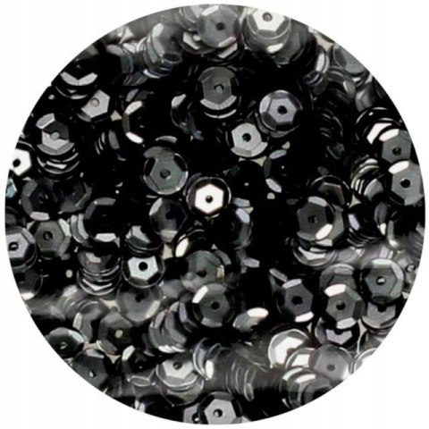 Cekiny błyszczące 6mm czarne 10g. B170 BREWIS Cekiny błyszczące 6mm czarne 10g. B170 BREWIS