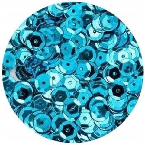 Cekiny błyszczące 8mm turkusowe H120 BREWIS Cekiny błyszczące 8mm turkusowe H120 BREWIS