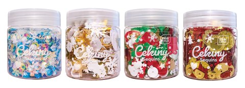 Cekiny do dekoracji 30g 12 szt. WINTER INTERDRUK Cekiny do dekoracji 30g 12 szt. WINTER INTERDRUK