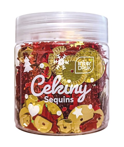 Cekiny do dekoracji 30g 12 szt. WINTER INTERDRUK Cekiny do dekoracji 30g 12 szt. WINTER INTERDRUK