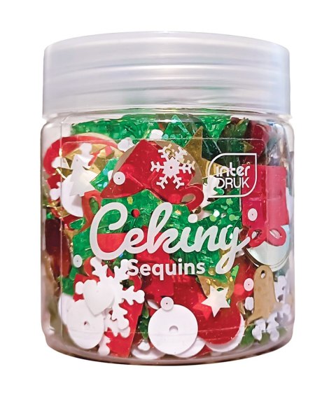 Cekiny do dekoracji 30g 12 szt. WINTER INTERDRUK Cekiny do dekoracji 30g 12 szt. WINTER INTERDRUK