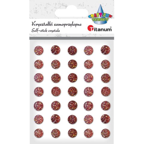 Kryształki samoprzylepne brokatowe 10 mm ( blister 35 sztuk) 414521 TITANUM Kryształki samoprzylepne brokatowe 10 mm ( blister 35 sztuk) 414521 TITANUM