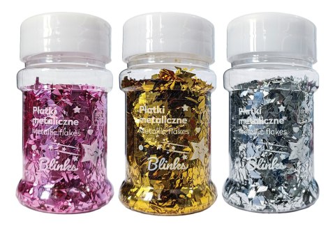 Płatki metaliczne do dekoracji 25g BLINKS 9szt. INTERDRUK Płatki metaliczne do dekoracji 25g BLINKS 9szt. INTERDRUK
