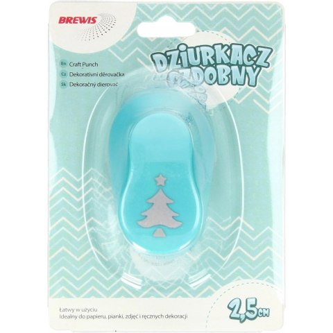 Dziurkacz ozdobny 2,5cm CHOINKA D25-43 BREWIS Dziurkacz ozdobny 2,5cm CHOINKA D25-43 BREWIS