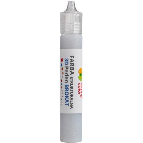 Farba strukturalna 3D 32ml HAPPY COLOR brokat srebrny HA 7360 0032-811 Farba strukturalna 3D 32ml HAPPY COLOR brokat srebrny HA 7360 0032-811