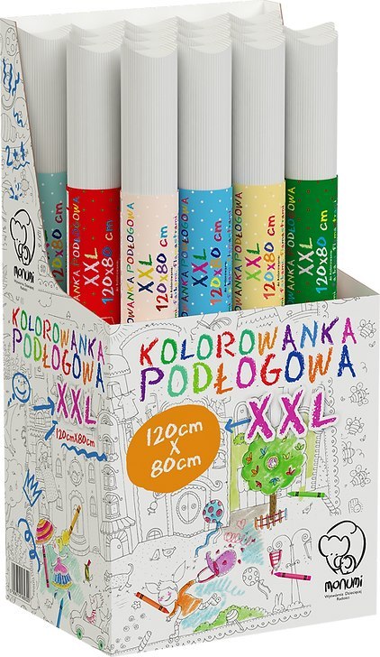 Kolorowanka podłogowa XXL 120x80cm Zoo PP-000103 MONUMI Kolorowanka podłogowa XXL 120x80cm Zoo PP-000103 MONUMI