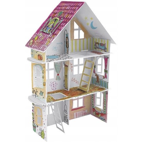 Kolorowanka składana 3D XXL Domek ul.Wiosenna 14 PD-000202 MONUMI Kolorowanka składana 3D XXL Domek ul.Wiosenna 14 PD-000202 MONUMI
