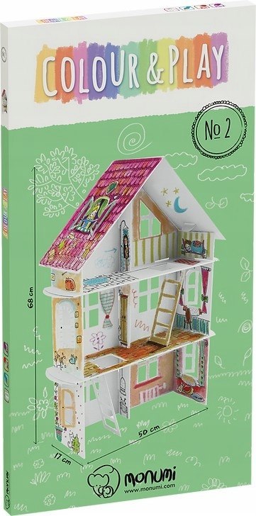 Kolorowanka składana 3D XXL Domek ul.Wiosenna 14 PD-000202 MONUMI Kolorowanka składana 3D XXL Domek ul.Wiosenna 14 PD-000202 MONUMI