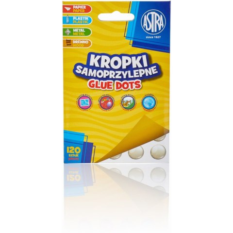 Kropki samoprzylepne 120 sztuk Masa mocująca GLUE DOTS 401119002 ASTRA Kropki samoprzylepne 120 sztuk Masa mocująca GLUE DOTS 401119002 ASTRA