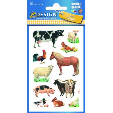 Naklejka ZF Zwierzęta 53720 Z-DESIGN KIDS AVERY ZWECKFORM Naklejka ZF Zwierzęta 53720 Z-DESIGN KIDS AVERY ZWECKFORM