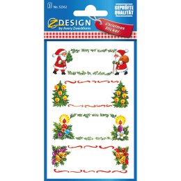 Naklejki Z-Design bożonarodzeniowe - na prezenty, do opisu ręcznego 52362 AVERY ZWECKFORM