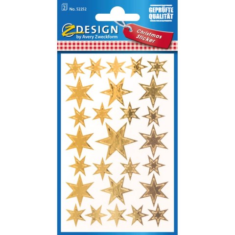 Naklejki Z-Design foliowe - złote gwiazdy 52252 AVERY ZWECKFORM Naklejki Z-Design foliowe - złote gwiazdy 52252 AVERY ZWECKFORM