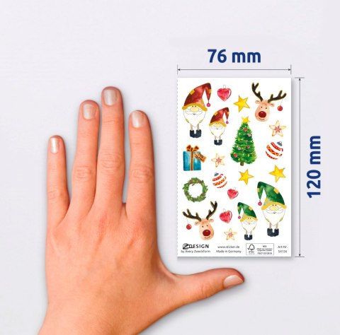 Naklejki papierowe z tłoczeniami - świąteczne motywy Z-Design 54126 AVERY ZWECKFORM Naklejki papierowe z tłoczeniami - świąteczne motywy Z-Design 54126 AVERY ZWECKFORM