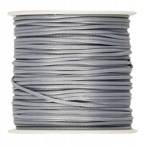 Sznurek bawełniany woskowany 1mm*25m srebrny SBW3 BREWIS Sznurek bawełniany woskowany 1mm*25m srebrny SBW3 BREWIS