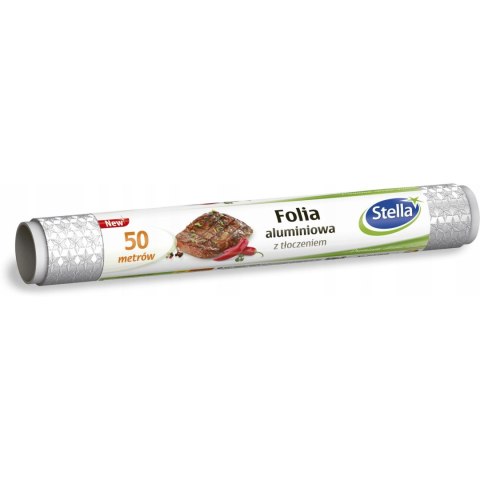 Folia aluminiowa z tłoczeniem w gwiazdki 29cm*50m STELLA ST1-F-0418 Folia aluminiowa z tłoczeniem w gwiazdki 29cm*50m STELLA ST1-F-0418