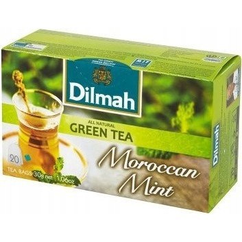 Herbata DILMAH (20 torebek) zielona z liśćmi mięty MOROCCAN GREEN TEA Herbata DILMAH (20 torebek) zielona z liśćmi mięty MOROCCAN GREEN TEA