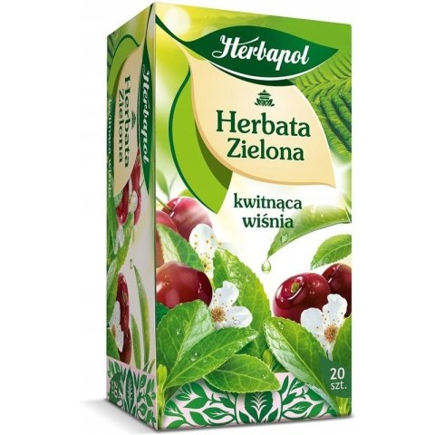 Herbata HERBAPOL zielona kwitnąca wiśnia (20tb x 1,7g) Herbata HERBAPOL zielona kwitnąca wiśnia (20tb x 1,7g)