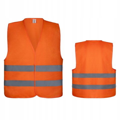 Kamizelka ostrzegawcza pomarańczowa r.XL (54x64cm) BULK Kamizelka ostrzegawcza pomarańczowa r.XL (54x64cm) BULK
