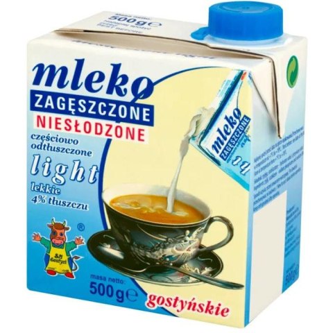 Mleko GOSTYŃ zagęszczone niesłodzone LIGHT 500g Mleko GOSTYŃ zagęszczone niesłodzone LIGHT 500g