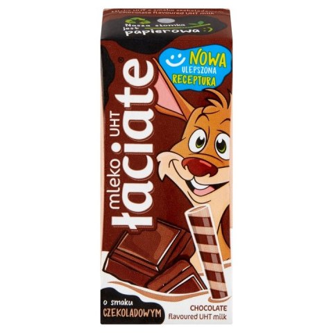 Mleko ŁACIATE UHT 200ml (12 sztuk) czekoladowe Mleko ŁACIATE UHT 200ml (12 sztuk) czekoladowe