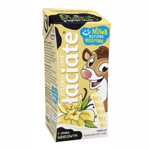 Mleko ŁACIATE UHT 200ml (12 sztuk) waniliowe Mleko ŁACIATE UHT 200ml (12 sztuk) waniliowe