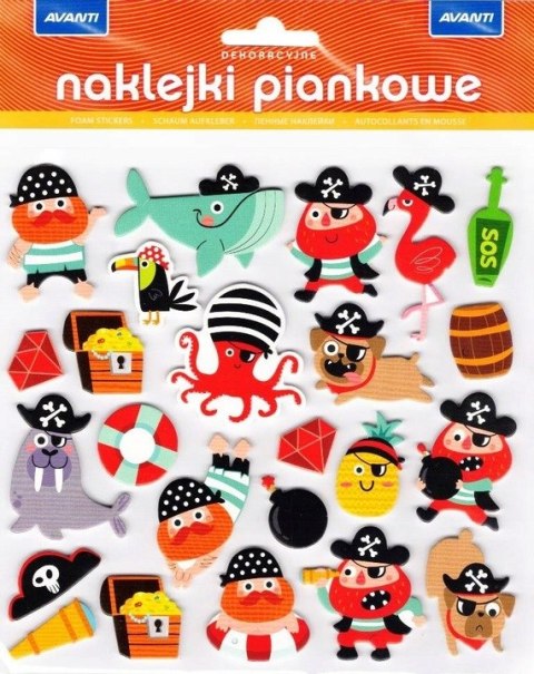 Naklejki dekoracyjne piankowe mix wzorów AVANTI Naklejki dekoracyjne piankowe mix wzorów AVANTI