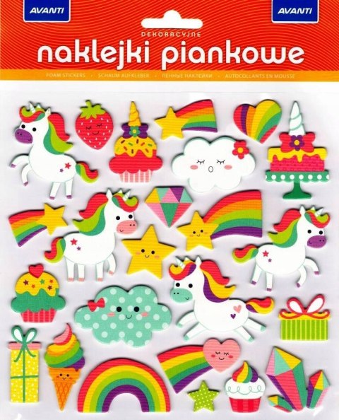 Naklejki dekoracyjne piankowe mix wzorów AVANTI Naklejki dekoracyjne piankowe mix wzorów AVANTI