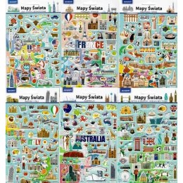 Naklejki edukacyjne MAPY ŚWIATA AVANTI