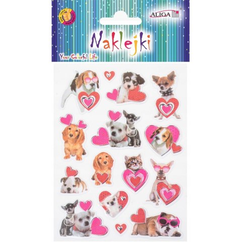 Naklejki psy i koty mix wzorów 10x14cm NK-9104 ALIGA Naklejki psy i koty mix wzorów 10x14cm NK-9104 ALIGA
