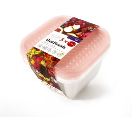 Pojemnik na żywność 1,25l prostokątny plastikowy (3szt) NATUNA