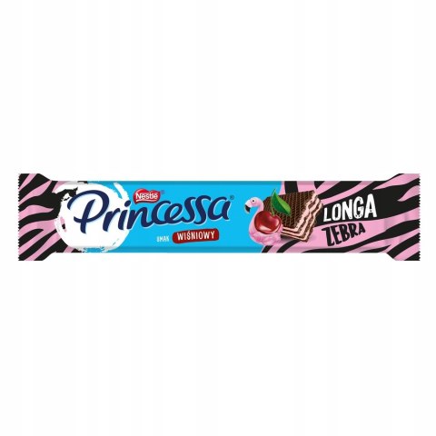 Wafle NESTLE PRINCESSA LONGA ZEBRA wiśniowa (opak. 30szt x 37g) 1,1kg Wafle NESTLE PRINCESSA LONGA ZEBRA wiśniowa (opak. 30szt x 37g) 1,1kg