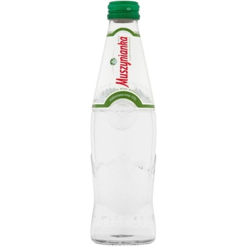 Woda MUSZYNIANKA 0.3L (9szt) szkło niskogazowana zielona Woda MUSZYNIANKA 0.3L (9szt) szkło niskogazowana zielona