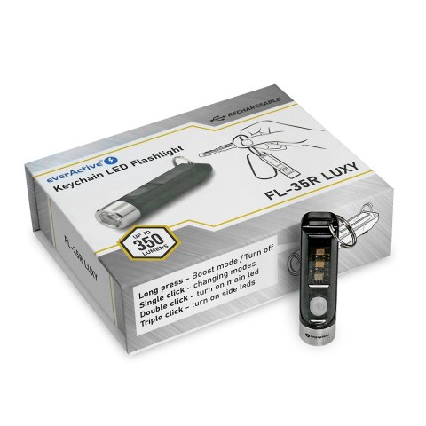 Latarka led EVERACTIVE LUXY FL-35R brelok 350lm USB-C Latarka led EVERACTIVE LUXY FL-35R brelok 350lm USB-C