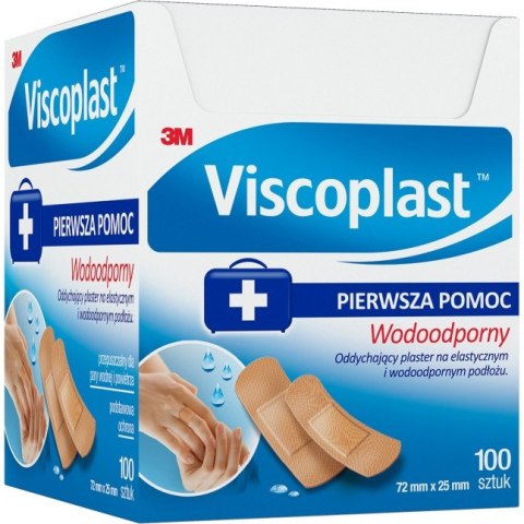 Plastry wodoodporne VISCOPLASTMINIFOL 72x25mm, (100szt.) YP201060503 3M Plastry wodoodporne VISCOPLASTMINIFOL 72x25mm, (100szt.) YP201060503 3M