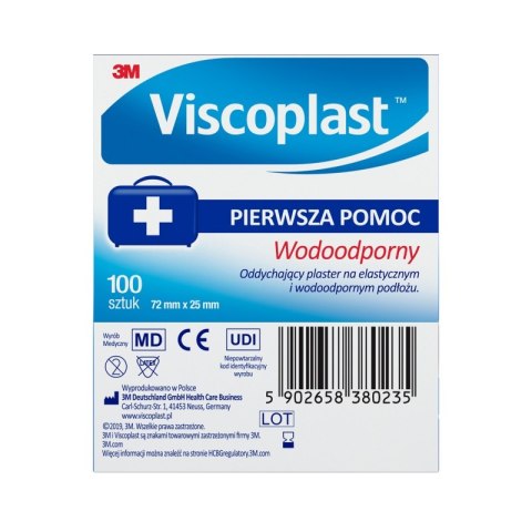 Plastry wodoodporne VISCOPLASTMINIFOL 72x25mm, (100szt.) YP201060503 3M Plastry wodoodporne VISCOPLASTMINIFOL 72x25mm, (100szt.) YP201060503 3M