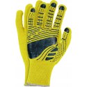 Rękawice REIS DRAGON FLOATEX-NEO YB poliestrowe powlekane pcv żółto-czarne roz.11/XXL