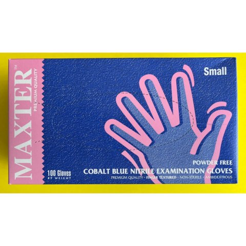 Rękawiczki NITRYL niebieskie 100szt `S` MAXTER MX93776 Rękawiczki NITRYL niebieskie 100szt `S` MAXTER MX93776
