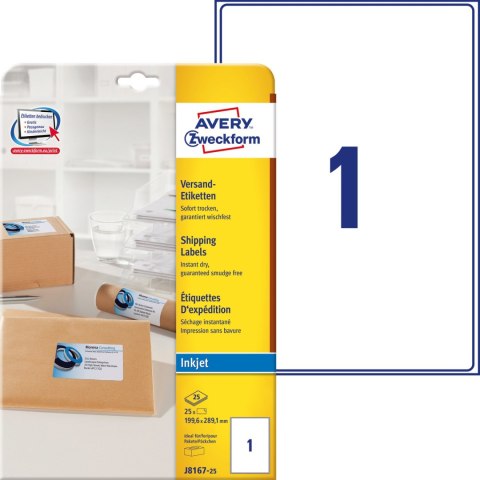 Etykiety ZF 210*297 8167 (25) INK AVERY ZWECKFORM Etykiety ZF 210*297 8167 (25) INK AVERY ZWECKFORM