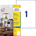 Etykieta ZF 210*297 J4775-10 z poljestru AVERY ZWECKFORM