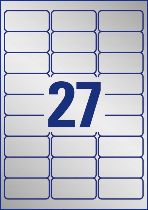 Etykiety ZF A4 63,5x29,6mm L6011-100 znamionowe srebrne AVERY ZWECKFORM Etykiety ZF A4 63,5x29,6mm L6011-100 znamionowe srebrne AVERY ZWECKFORM