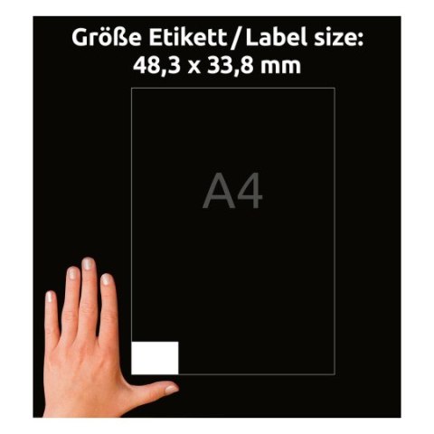 Etykiety białe ULTRAGRIP 48,3x33,8mm (25 arkuszy = 800 etykiet) 4789 AVERY ZWECKFORM Etykiety białe ULTRAGRIP 48,3x33,8mm (25 arkuszy = 800 etykiet) 4789 AVERY ZWECKFORM