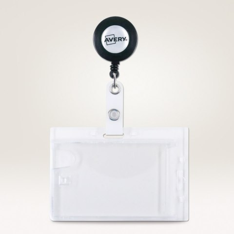 Holder plastikowy na 2 karty 54x90mm ze ściagaczem (10 sztuk) 4827 AVERY Holder plastikowy na 2 karty 54x90mm ze ściagaczem (10 sztuk) 4827 AVERY